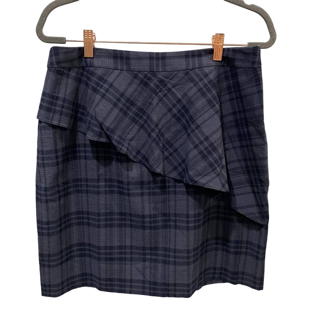 Banana Republic Plaid 12 Petite Career Office Wear NWT Blue Plaid